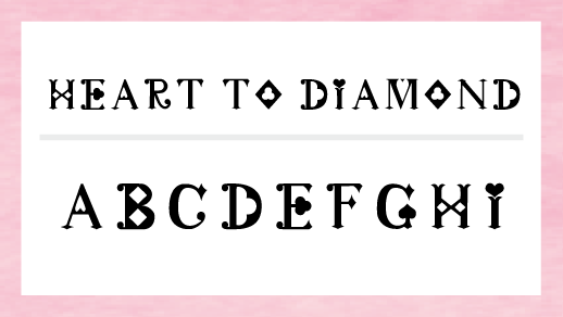 HEART to DIAMOND font