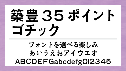 築豊35ポイントゴチック